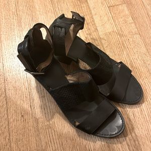 Black Leather Madewell Heels